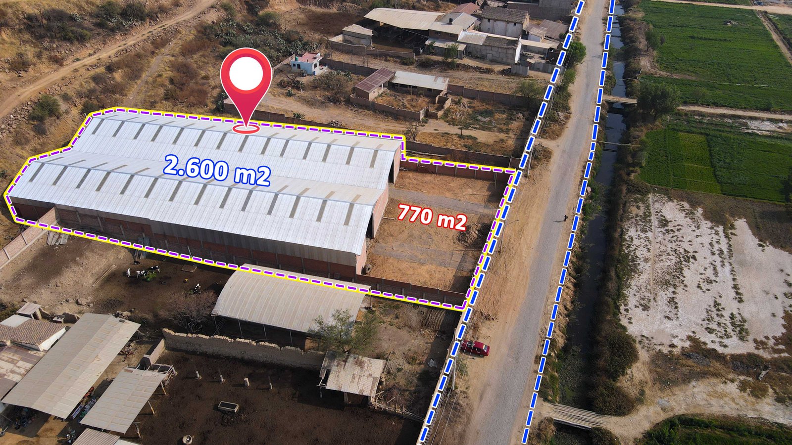 GALPÓN INDUSTRIAL DE 2600 m² EN ALQUILER – MAICA QUENAMARI ZONA SUD DE COCHABAMBA